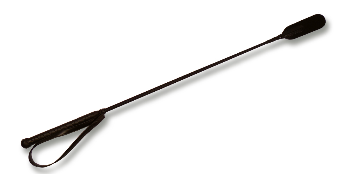 Reitgerte mit "eiförmiger" 0,60m schwarz  